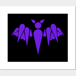 Abstract Purple Bat Posters and Art